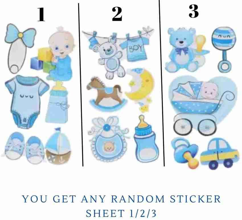 Baby boy shower stickers clearance