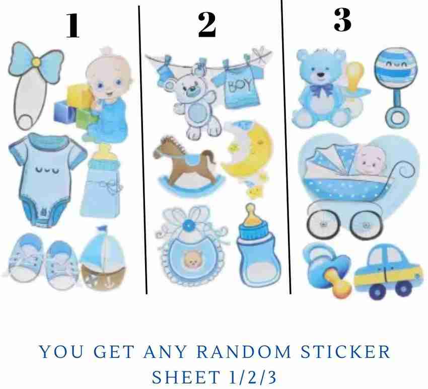 Baby Steps Baby 3D Boy Sticker Scrapbook Party Stickers