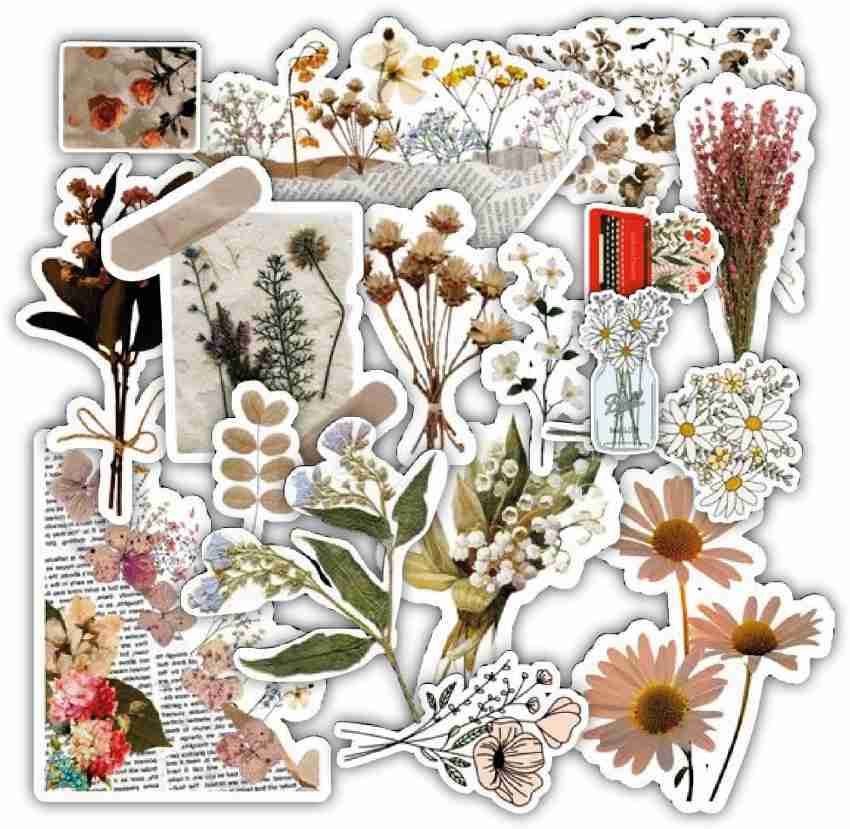 50 Flower Sticker Set Stickers for Diaries or Planners Floral Stickers Set  