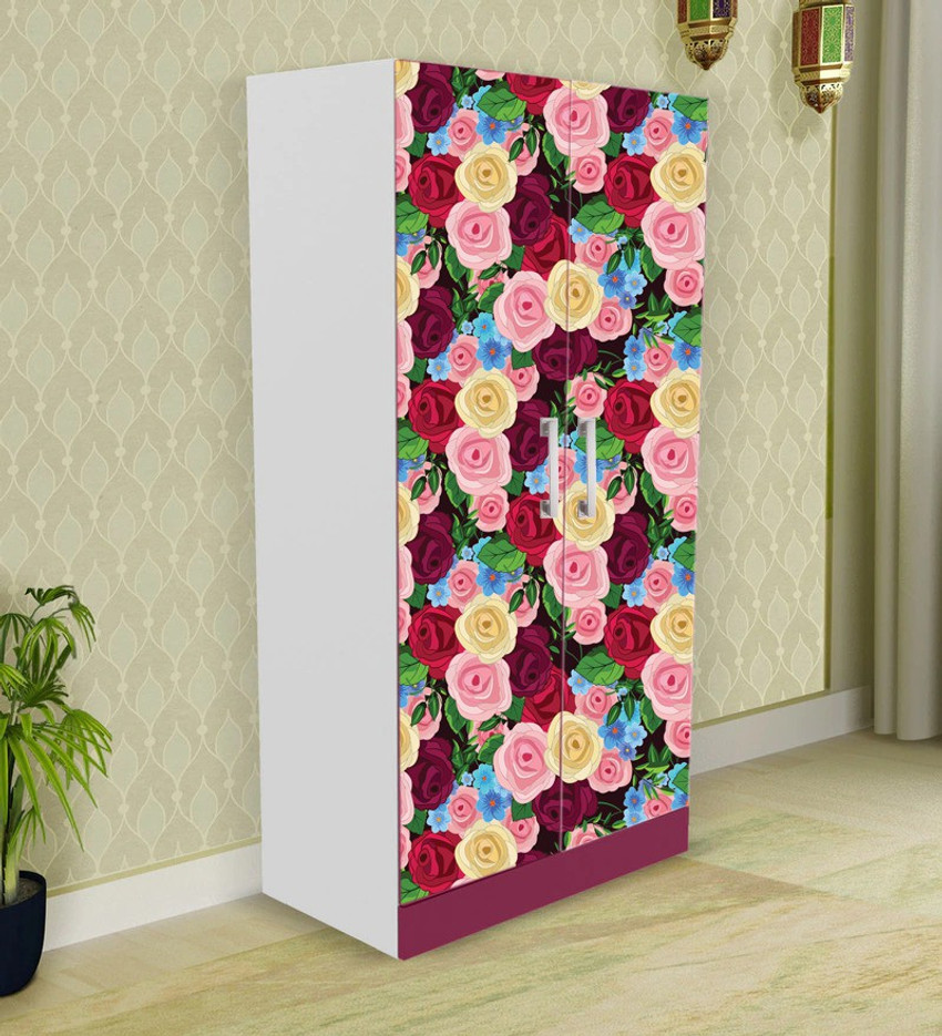 Creative Print Solution 177.8 cm Flowers Design Almirah Sticker