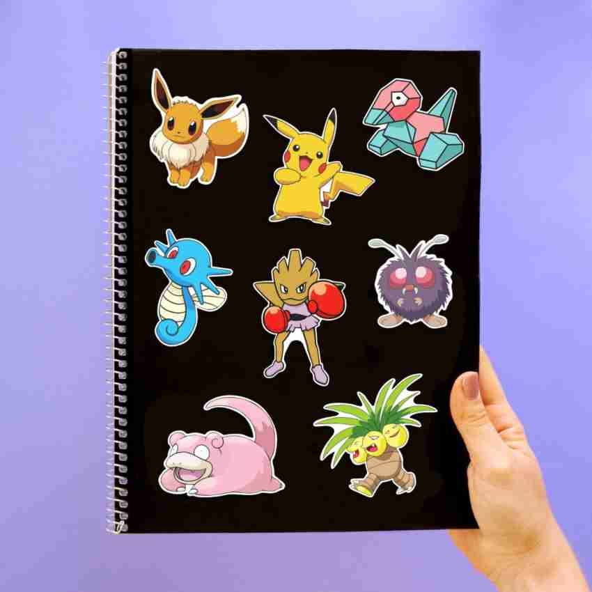 Rousrie 7.62 cm (Pack of 50), Non duplicate, Cute pokemon stickers ...