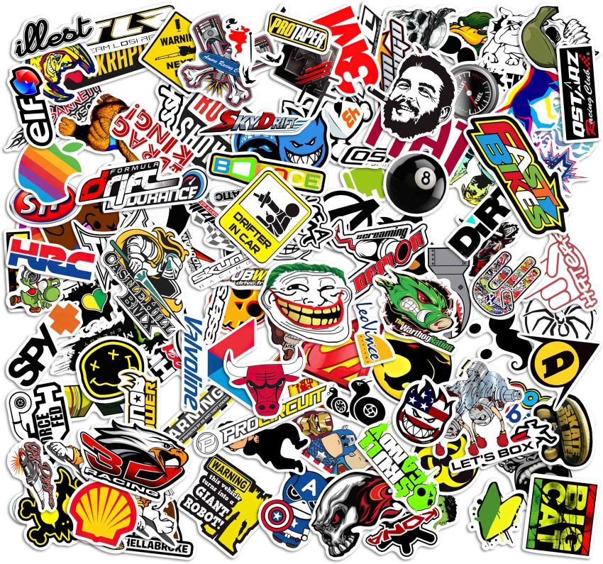 WALLDESIGN 10.16 cm 121 Racing Comic Graphic Durable PVC Matte Stickers for  Gadgets Laptop Bike Car Self Adhesive Sticker Price in India - Buy  WALLDESIGN 10.16 cm 121 Racing Comic Graphic Durable