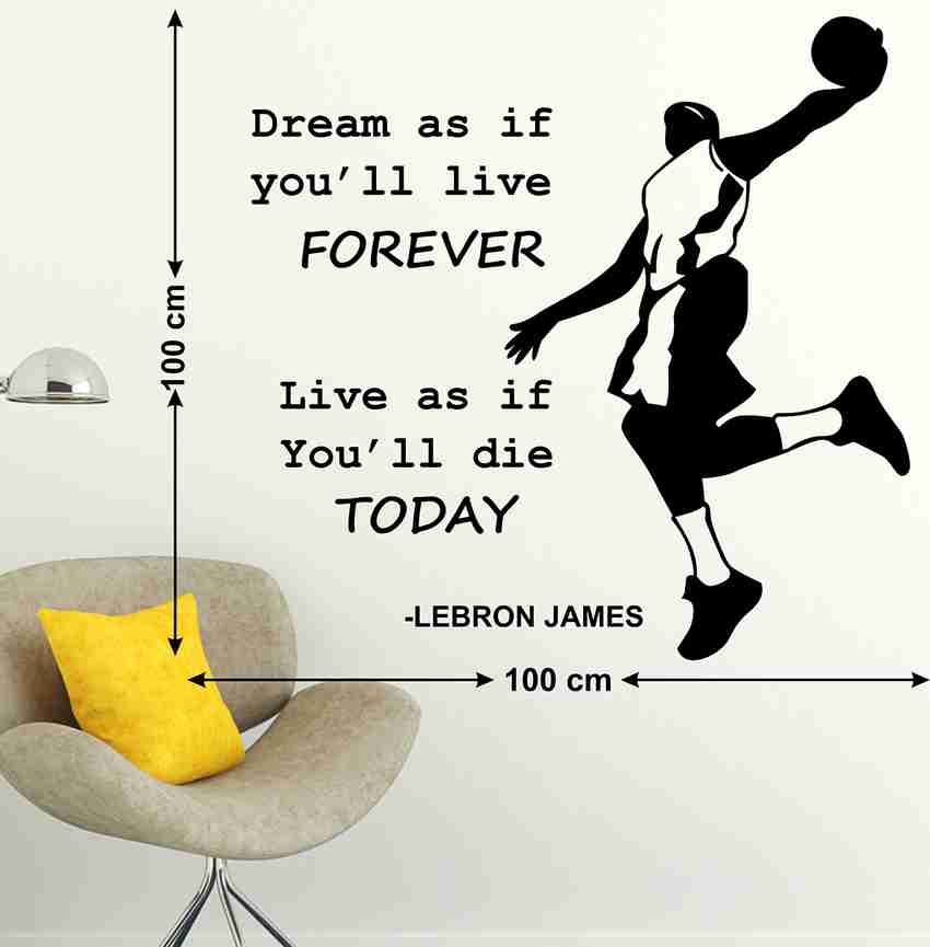 Tuffuk 100 cm Lebron James Wall Stickers PVC Vinyl Non Reusable Self Adhesive Sticker Price in India Buy Tuffuk 100 cm Lebron James Wall Stickers PVC