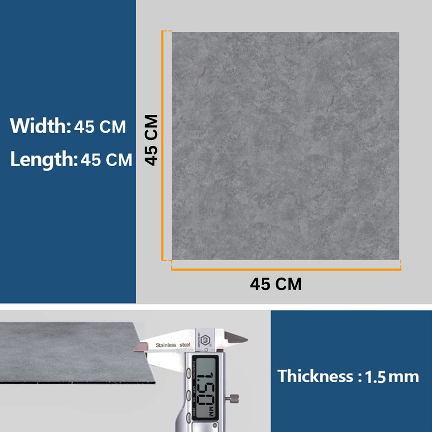 WallBerry 45 cm X 45 cm X 1.5mm X 1 Tiles Area Cover 2.2 Sq. Feet