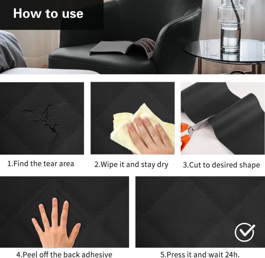 Leather Repair Patch Kit, Self-Adhesive Sticker for Leather and Vinyl  Repair, First Aid Kit for Furniture, Sofas, Couch, Car Seat, Belts,  Handbags