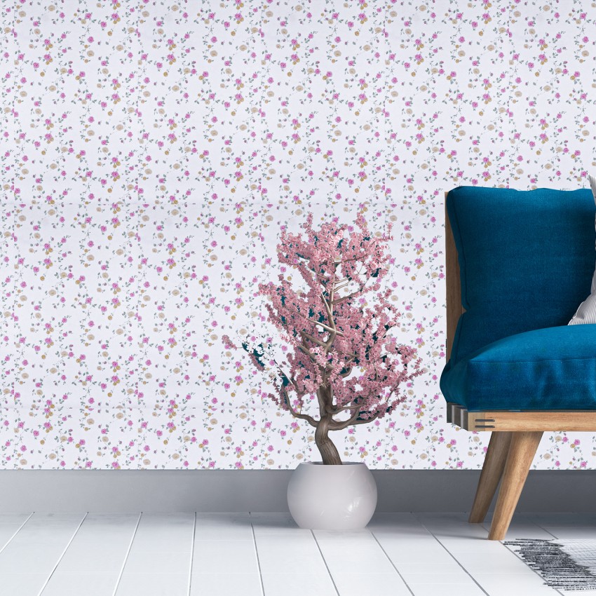 Ditsy Floral Wallpaper  Black  Ayara Home