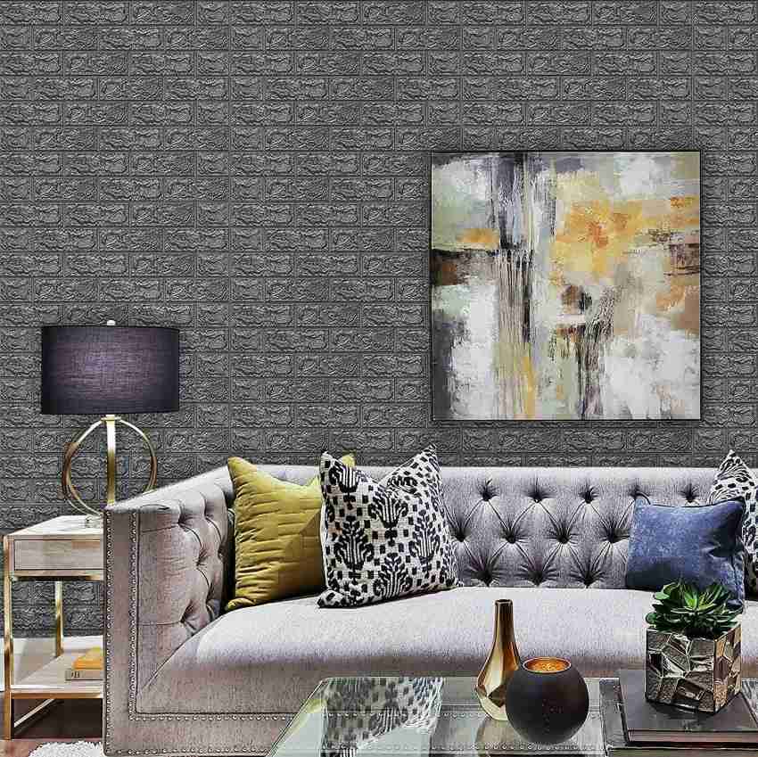 Grey Wallpaper Living Room Ideas Cabinets Matttroy