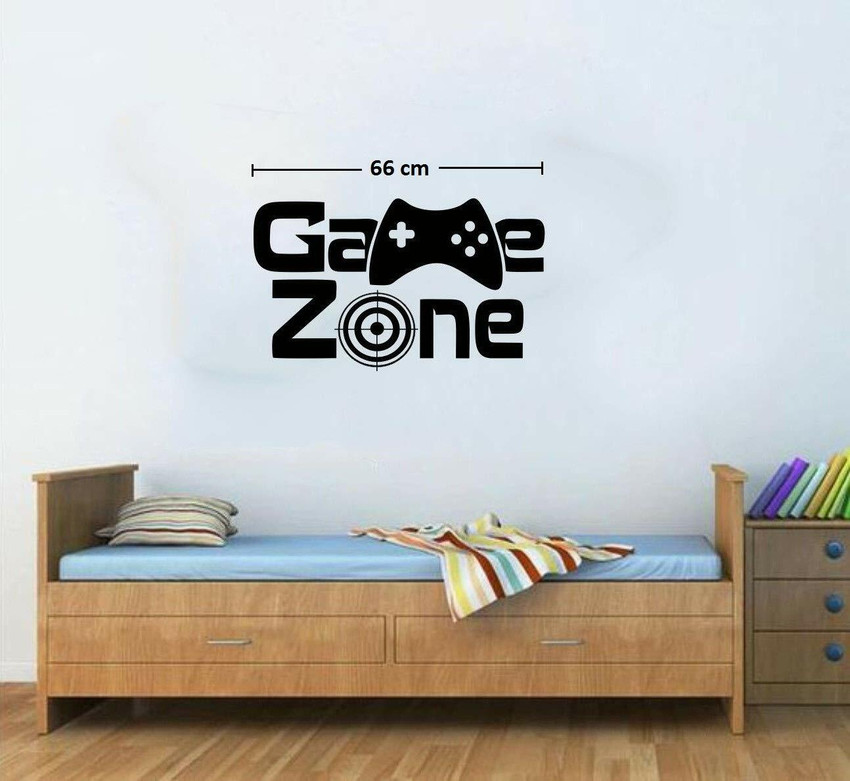 Asmi Collections 66 cm Game Zone Wall Stickers for Kids Room Self Adhesive Sticker