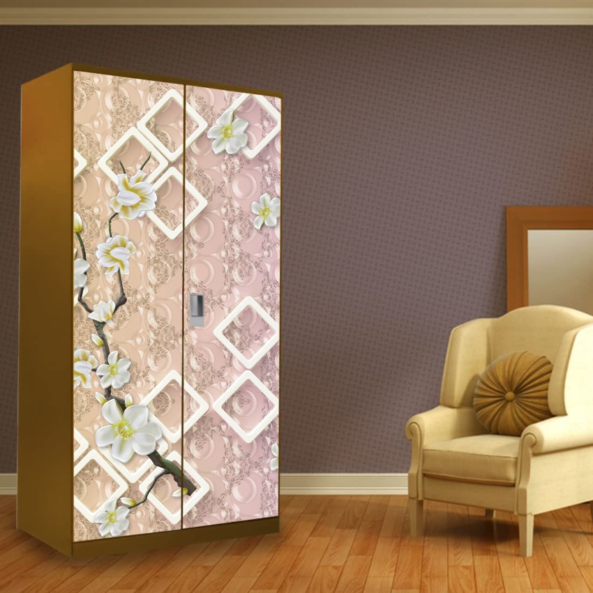 Metal Almirah Makeover  Wallpaer Uses  metal wood plastic wallpaper  tile  Heres an idea to use wallpaper in a different way Give your old  almirah a facelift Use PVC wallpaper