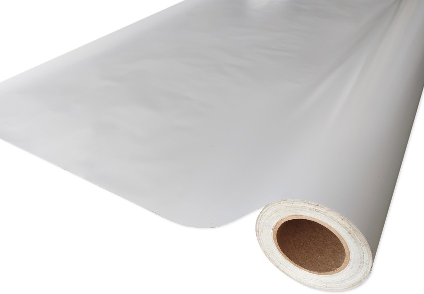 WALLDESIGN 304.8 cm Plain Matte White Vinyl Roll (24in x 10ft) For