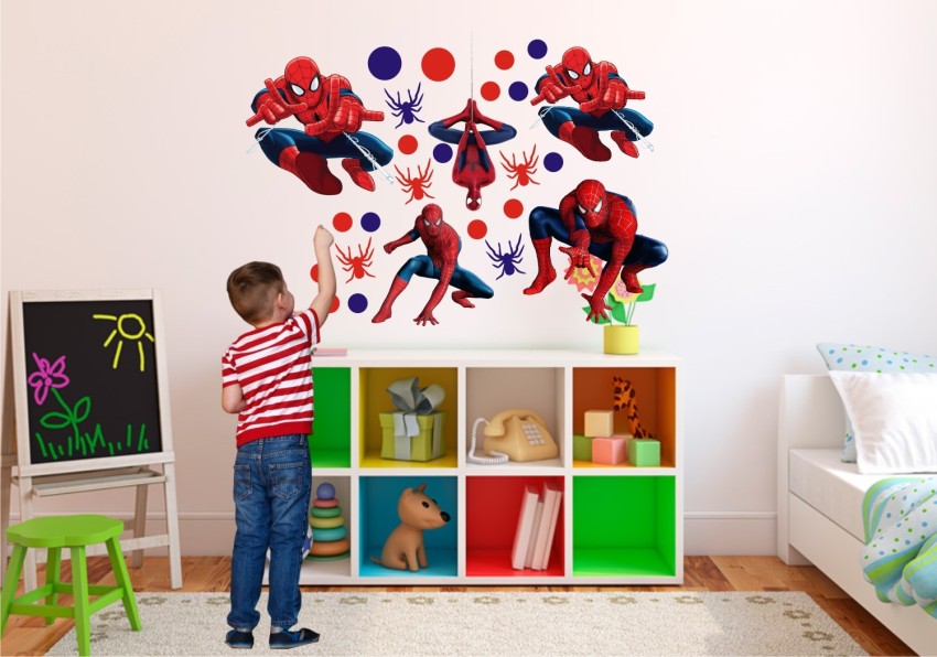 Design Decor 24 cm Spider Man Wall Sticker For kids Room & Class ...
