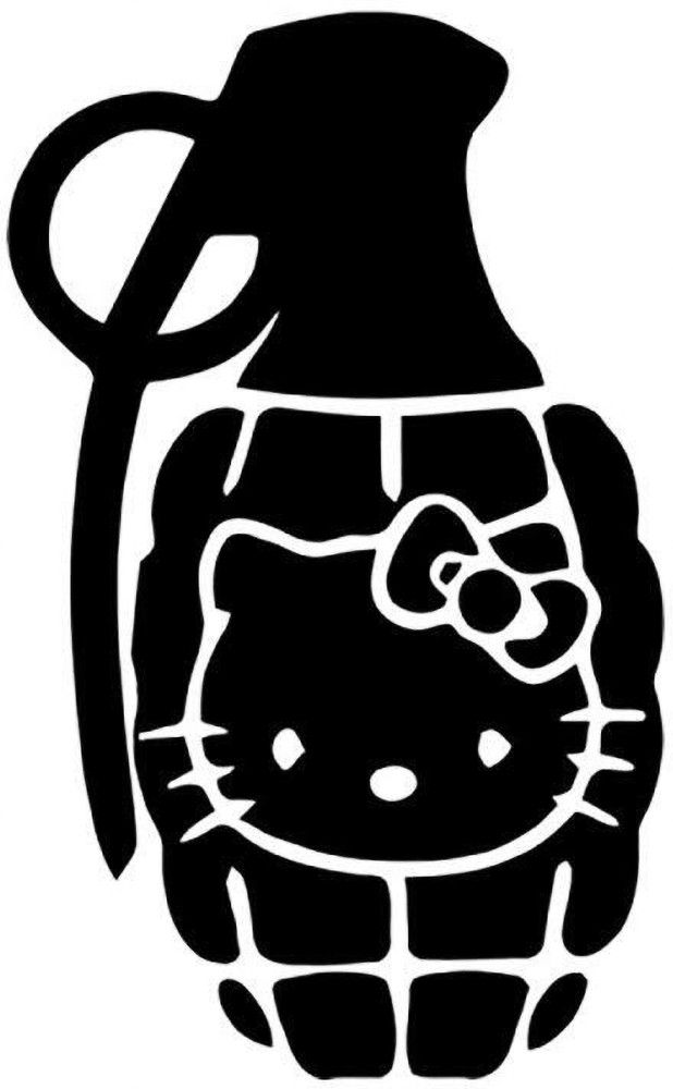 Xskin 29 cm Hello Kitty Grenade Wall Decals Easy to Apply Self