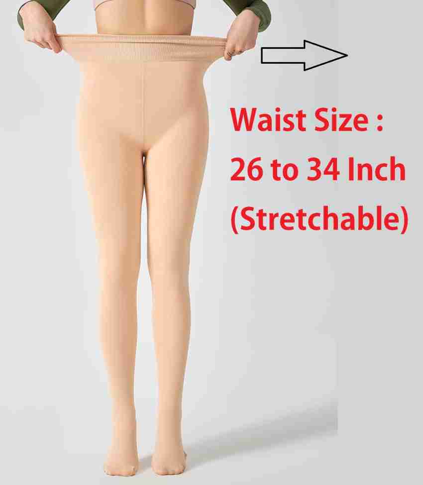 Buy HSR Winter Warm Thermal Fleece Lined Thick Tights Women Slim Fit  Leggings Pants (Waist Size : 26 to 34 Inch, Stretchable) at
