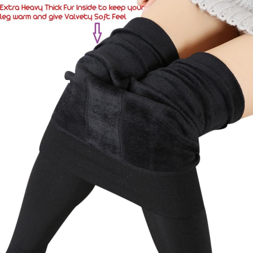 Piftif Women's Warm Tights Fleece Leggings for Winter, Ladies Inner Wear  Warmers Thermals Elasticity is the