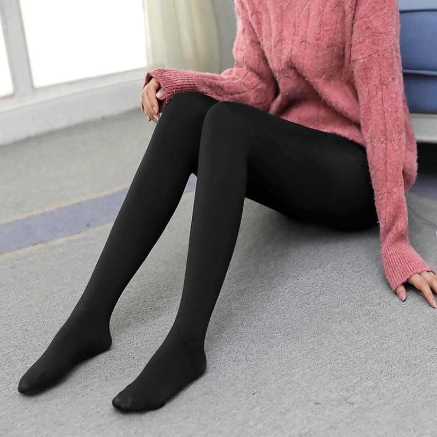Women's Warm Tights Winter Stockings For Pantyhose Plus Size Fleece Hot  Thermal Thermo Wrap Black Lined Leggings Thick Cashmere