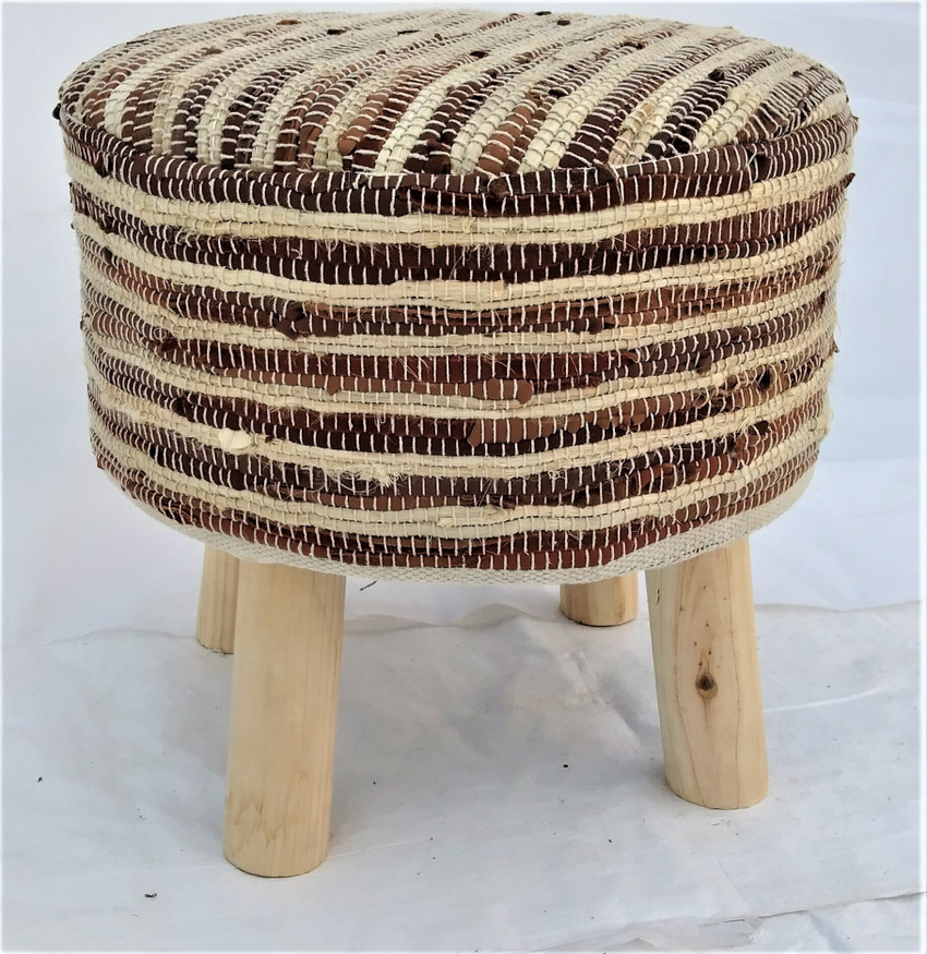 Handloom puff stool cheap