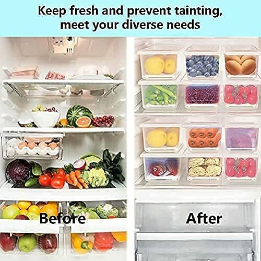 SILIVO Produce Saver Containers for Refrigerator (6 Pack) - 1.5L Fruit  Storage Containers for Fridge, Vegetable Storage Containers with Drain Tray