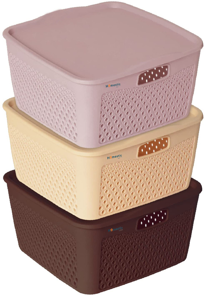 Plastic basket shop with lid