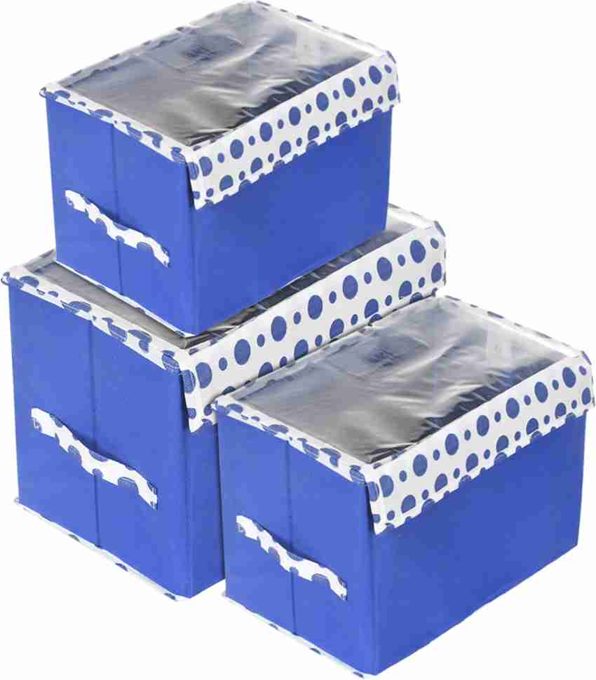KUBER INDUSTRIES Non-Woven Small, Medium, Large Storage Box with Transparent  Lid, Pack of 3, Storage Box Price in India - Buy KUBER INDUSTRIES Non-Woven  Small, Medium, Large Storage Box with Transparent Lid, Pack of 3