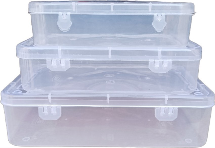 7.5 Lt Plastic Storage Box with Locking Lid, Clear