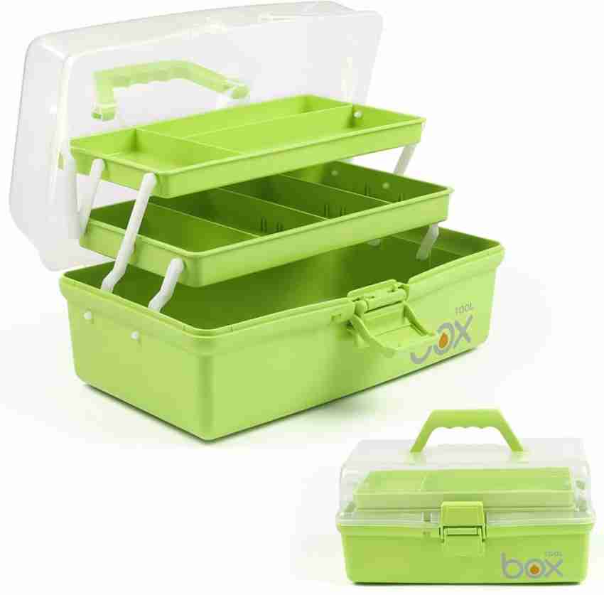 ACHAL 3-Layer Toolbox Plastic Students Drawing Case for Tool Art