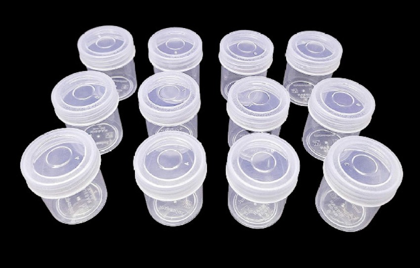 Pranavi Small Tiny Containers Plastic Clear Box with Screw lid 10