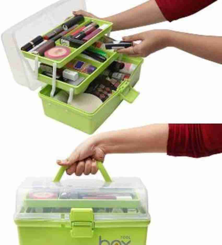 Three-layer Storage Box, Folding Storage Organizer With Lid