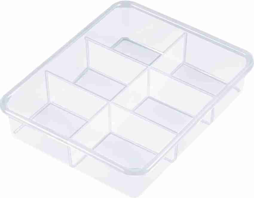 NPS MATERIAL - ABS Plastic, COLOR - TRANSPARENT CLEAR, PARTITION - 6 Grid  Storage Box Price in India - Buy NPS MATERIAL - ABS Plastic, COLOR -  TRANSPARENT CLEAR, PARTITION - 6 Grid Storage Box online at