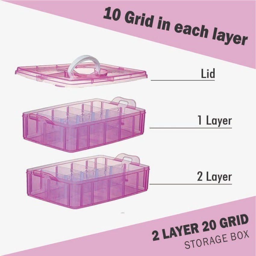 Anime Seekers [HJ059] 2 Layer 20 Grid Storage Organizer Box (Random Colour)  Storage Box Price in India - Buy Anime Seekers [HJ059] 2 Layer 20 Grid  Storage Organizer Box (Random Colour) Storage