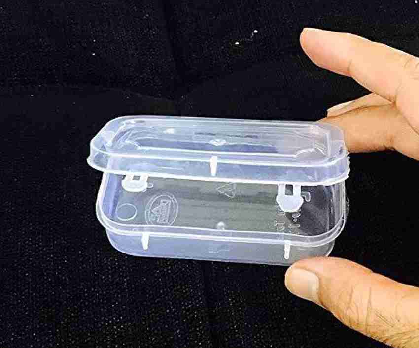 Pranavi Mini Plastic Clear jewellery Box with Lock lid 100 ml (Pack Of 12)  Storage Box Price in India - Buy Pranavi Mini Plastic Clear jewellery Box  with Lock lid 100 ml (
