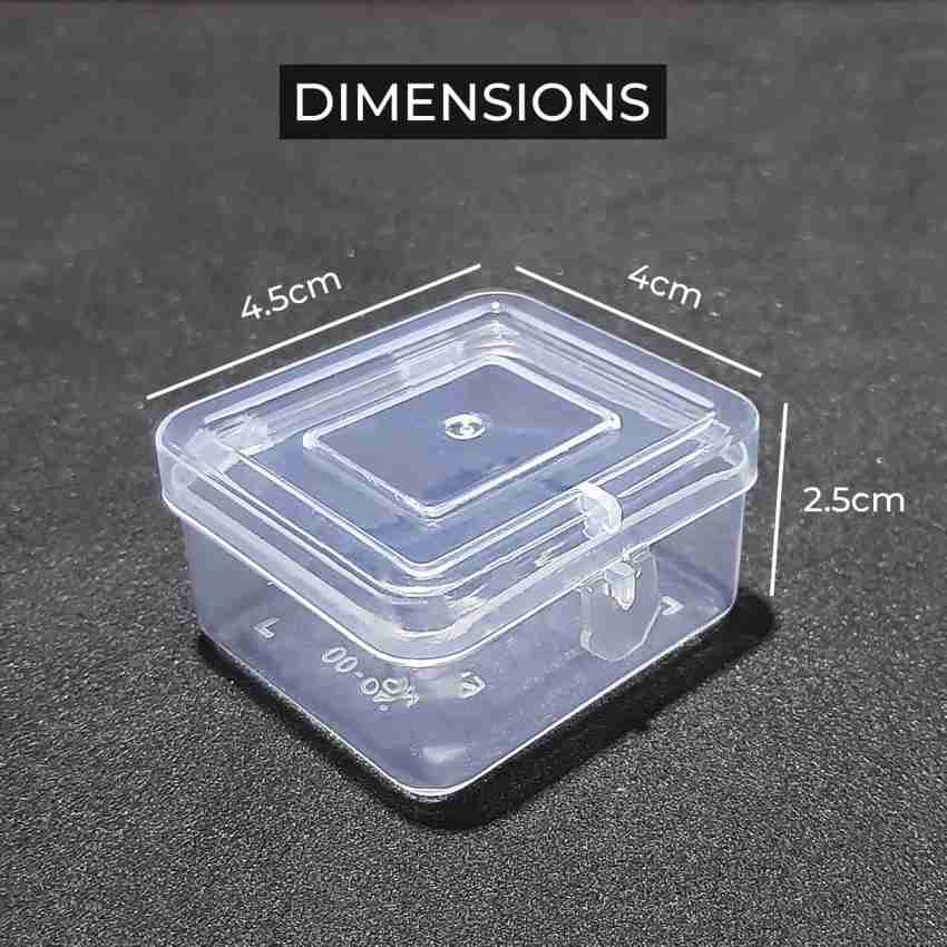 Right Plastic Boxes For Storage Jewellery/Dry Fruits, Set of 3 Pieces,  Small, Transparent, Rectangular