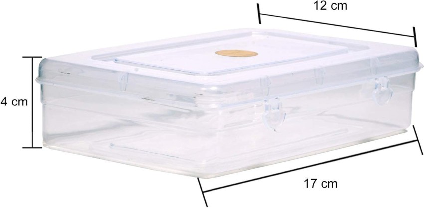 Kashvi Luck Clear Plastic Storage Boxes (Multi, Standard Size 17 x