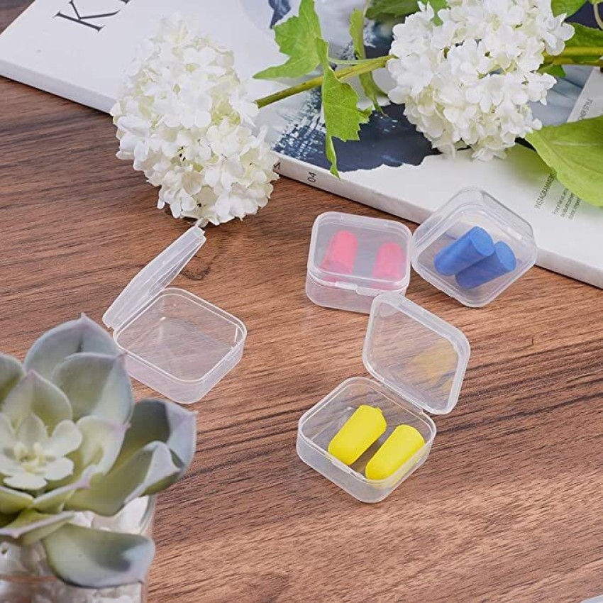 Small Plastic Box, 20 Pieces Square Clear Plastic, Small Storage Box, Beads Storage  Container Box For Pills, Herbs, Small Items(55*55*20 Mm)