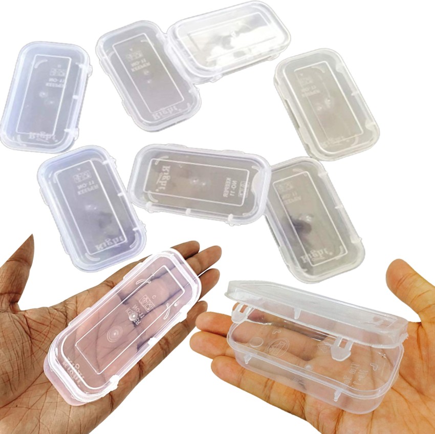 20 Pieces Small Clear Plastic Boxes Plastic Boxes With Square Lid Mini  Clear Plastic Box Small Plastic Containers For Beads, Jewelry, Pills