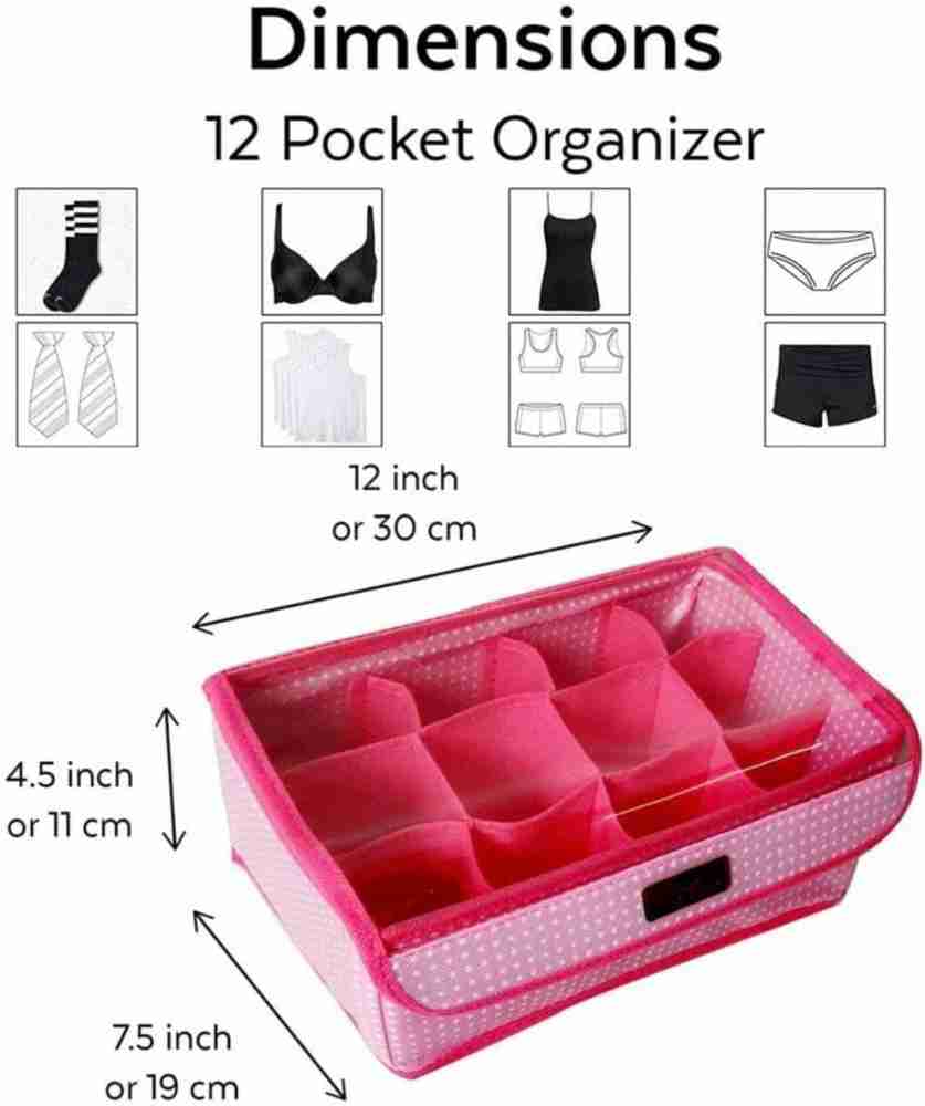 ANKIT TRADERS 12 Grid Underwear Organizer Closet Divider Bra Sock