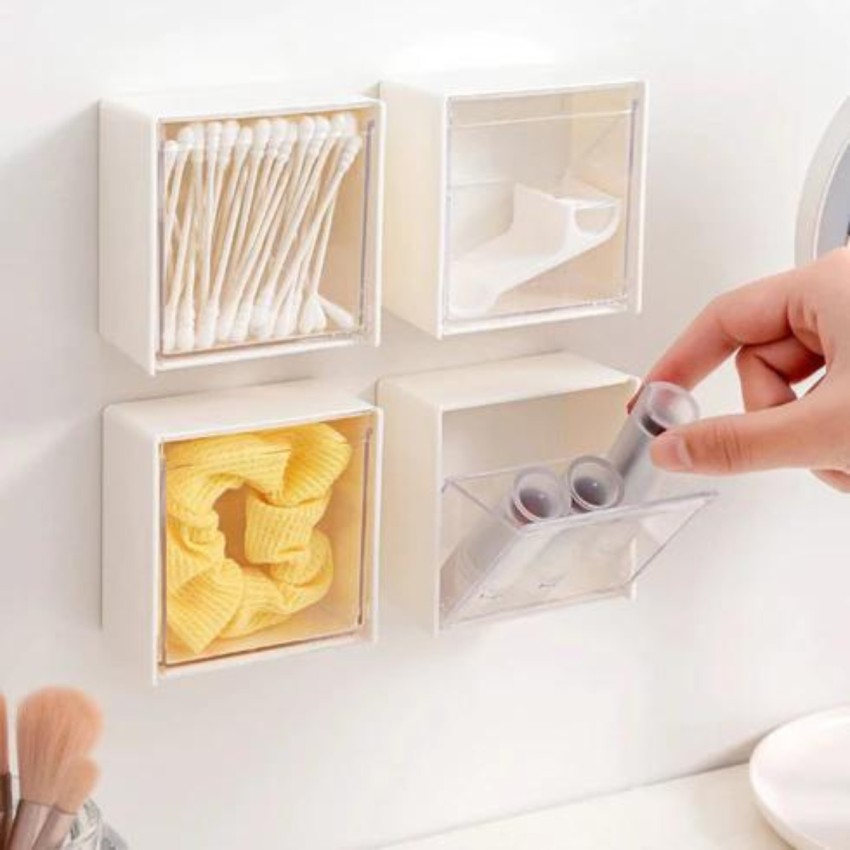 A TYPICAL STORE Adhesive Wall Mounted Flip Storage Box Holder Small Object Storage  Case [2 pcs] Storage Box Price in India - Buy A TYPICAL STORE Adhesive Wall  Mounted Flip Storage Box