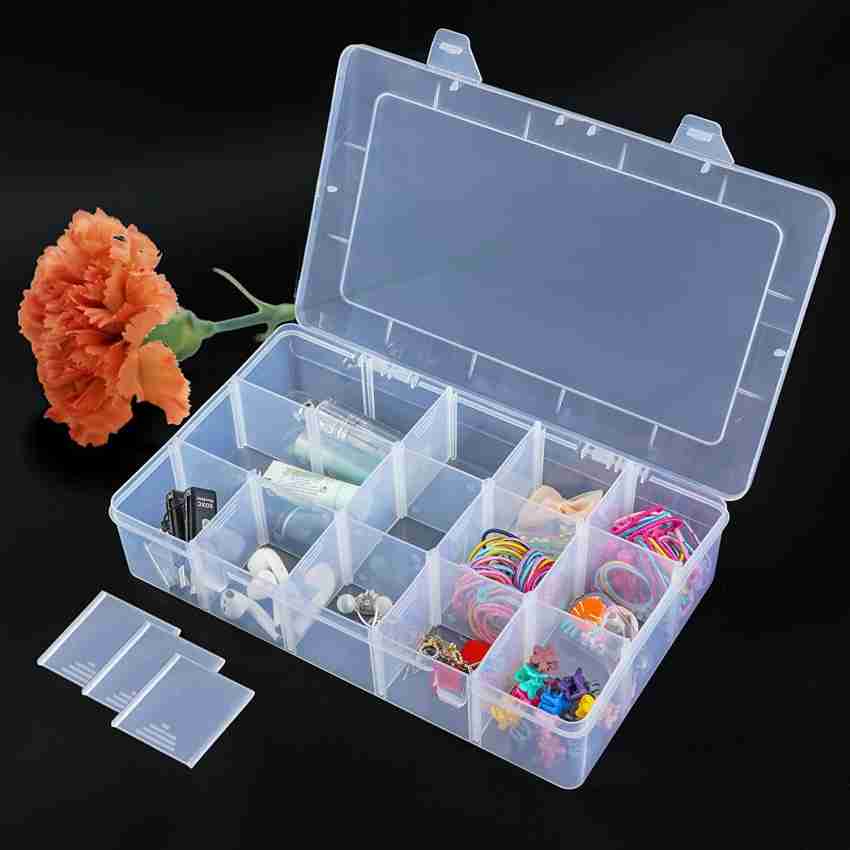 PAVITYAKSH 15 Grids Plastic Compartment Container, Clear Storage Organizer Box  Storage Box Price in India - Buy PAVITYAKSH 15 Grids Plastic Compartment  Container, Clear Storage Organizer Box Storage Box online at
