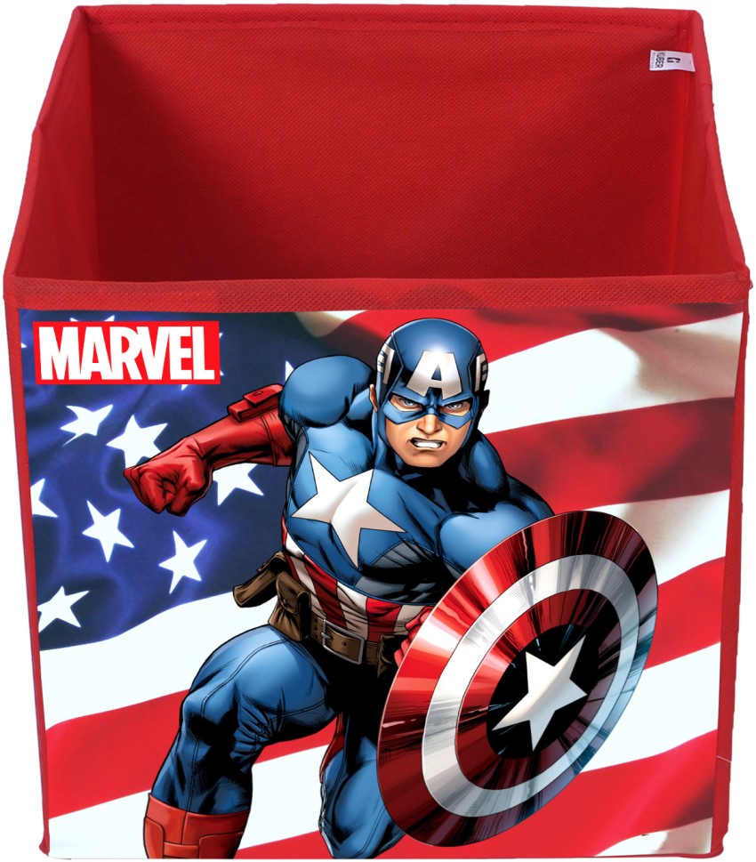 HOMESTIC Marvel Captain America Print Square Storage Box With 