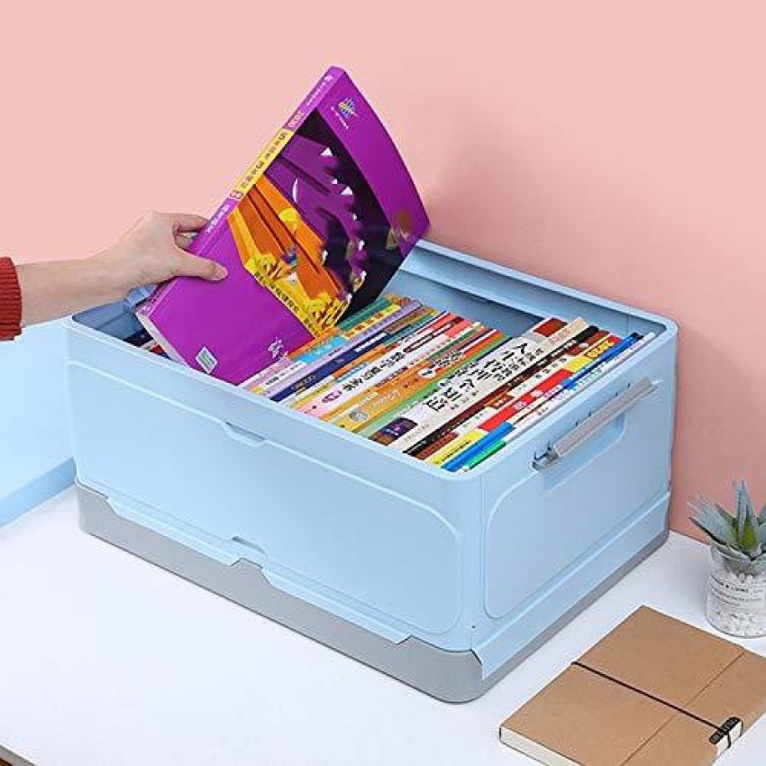 HomeCloud Storage Bins with Lid and Clear Door Plastic Collapsible Books  Container Folding Storage Box Price in India - Buy HomeCloud Storage Bins  with Lid and Clear Door Plastic Collapsible Books Container