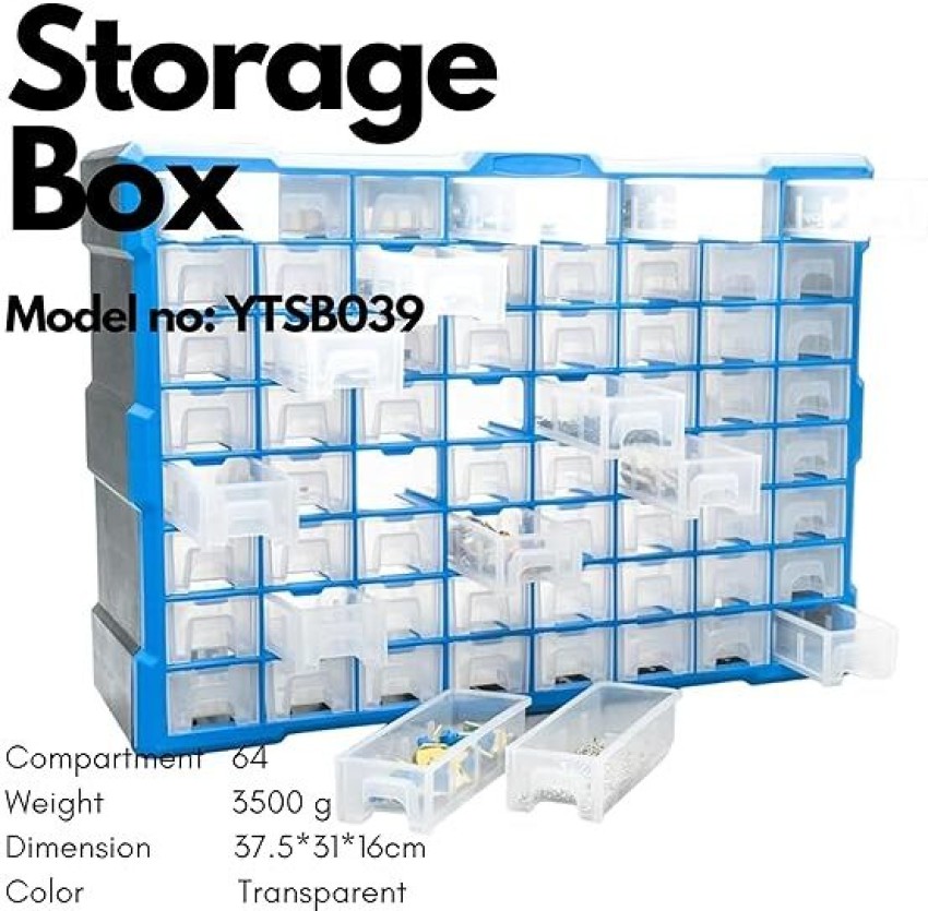 Bibox Hardware and Craft Supplies organizer with 64 Drawer Parts Storage  Cabinet Storage Box