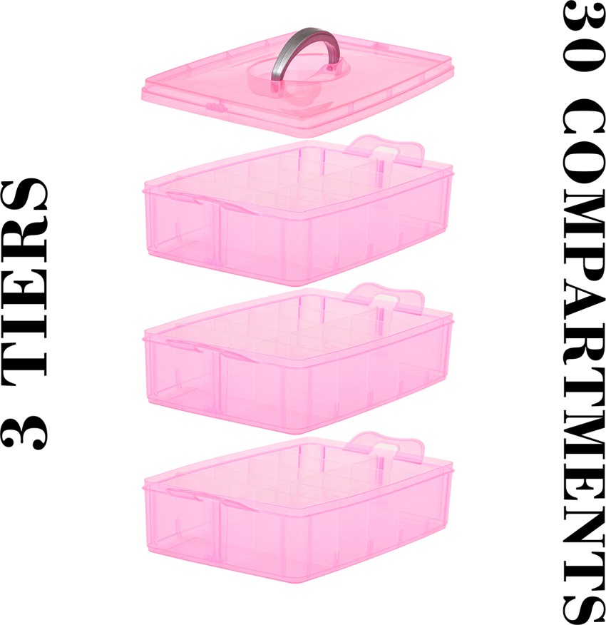 SGHUO 3-Tier Stackable Storage Container Box Bead India
