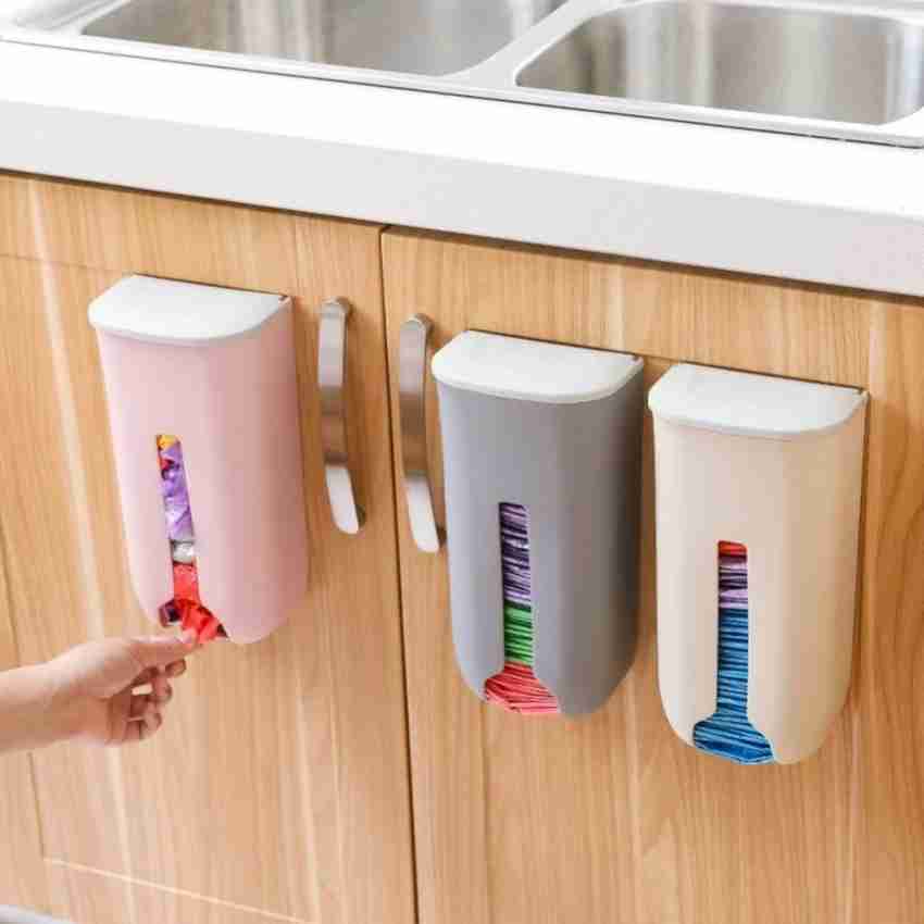 PAVITYAKSH Wall Mounted Grocery Bag Holder Dispenser Storage Box Container  For Kitchen Wall Mounted Polythene Bag Dispenser Box