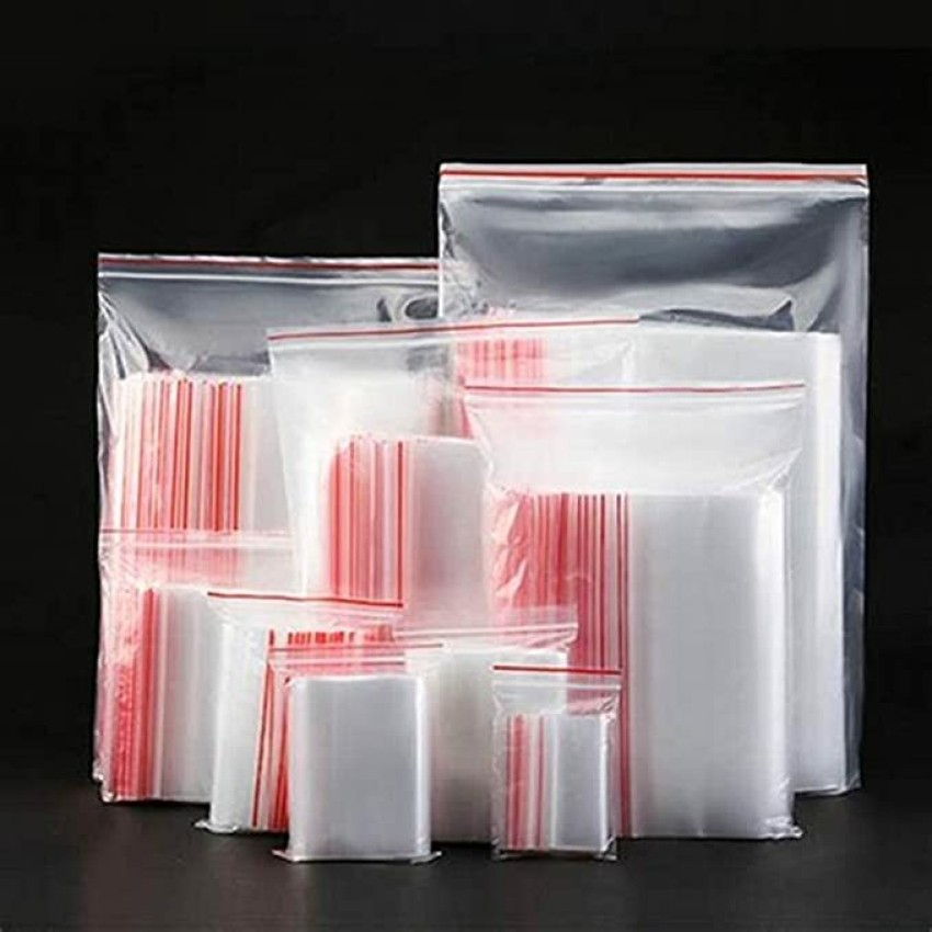 PRISTU ENTERPRISE Zip Lock Pouches, Zip Lock Bag For Storage, zer Re-Usable Zipper  Bags, Ziplock