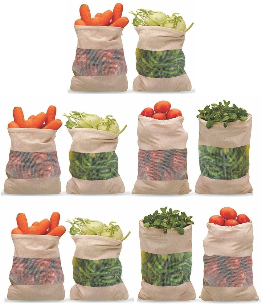 ASFUN 100 Cotton Vegetable Sabji Kitchen Freez Storage Pouch for Washable Grocery Bag Cotton Storage Pouch Price in India Buy ASFUN 100 Cotton Vegetable Sabji Kitchen Freez Storage Pouch for Washable