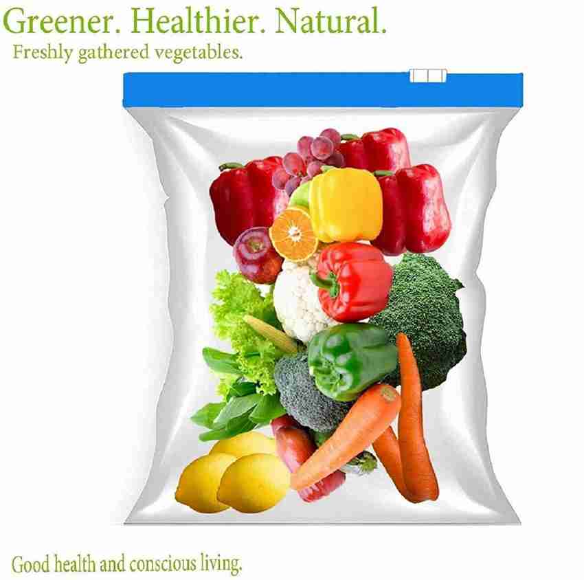 Zip lock outlet bags for vegetables