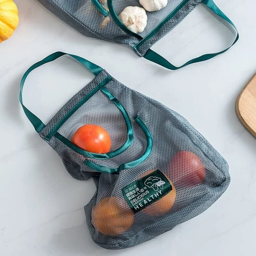 KUNYA Reusable Mesh Bags for Fruit and Vegetable Hanging Storage