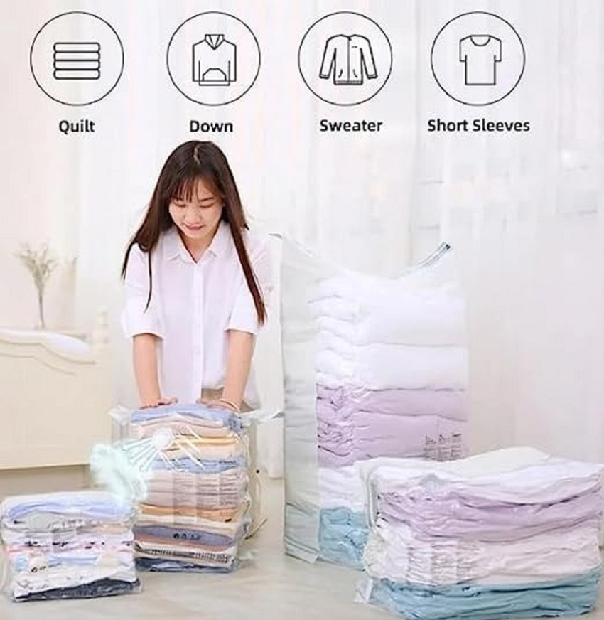 Travel vacuum storage bags for clothes sale
