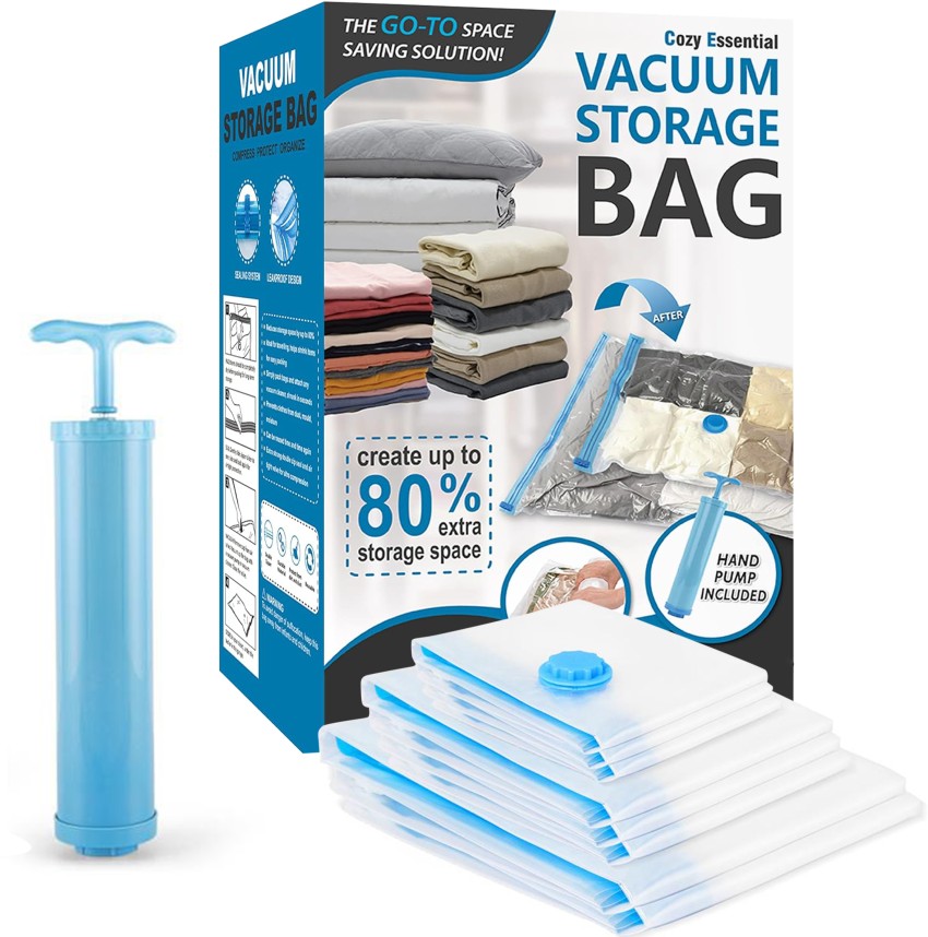 Reusable Vacuum Storage Bags (Large, 5 Pack) 