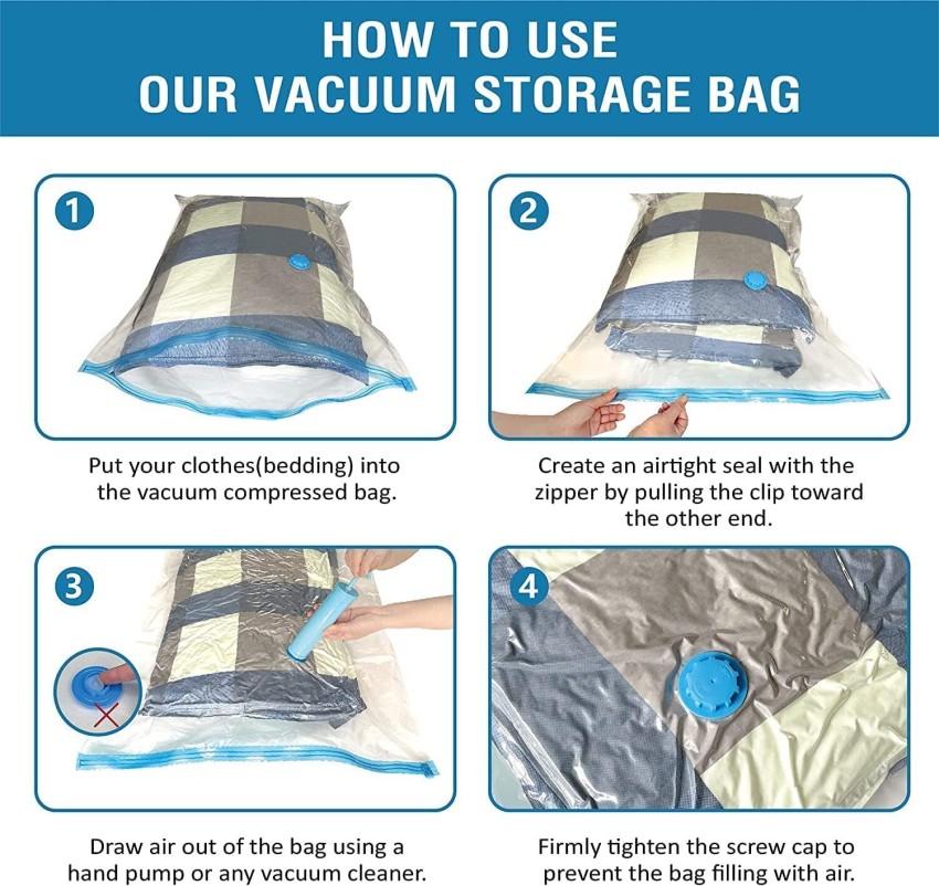 Vacuum Storage Bag Space Saver Bags Hand Pump Compression Air Bag