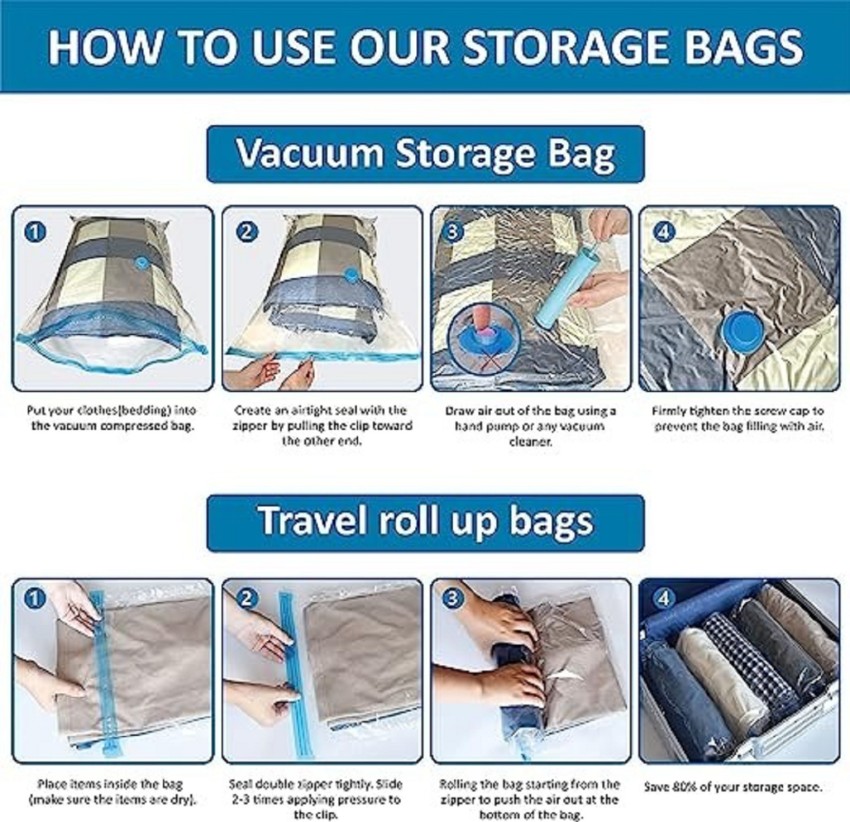 Sylviyaz Space Saver Storage Bags for Home,Vacuum Storage Bags SA